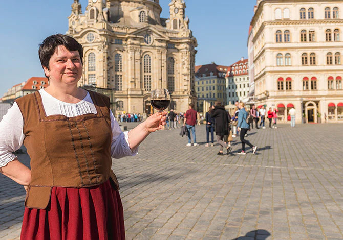 historische Stadtführung Dinner Wein Dresden Frauenkirche